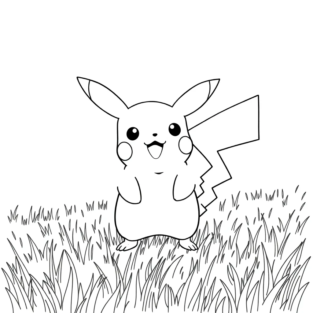 Pikachu coloring page