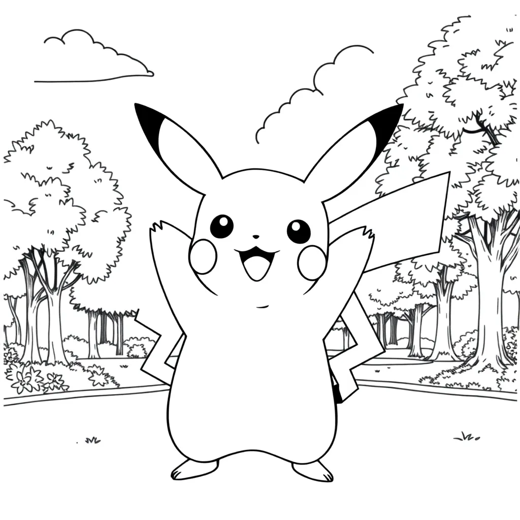 Pikachu coloring page