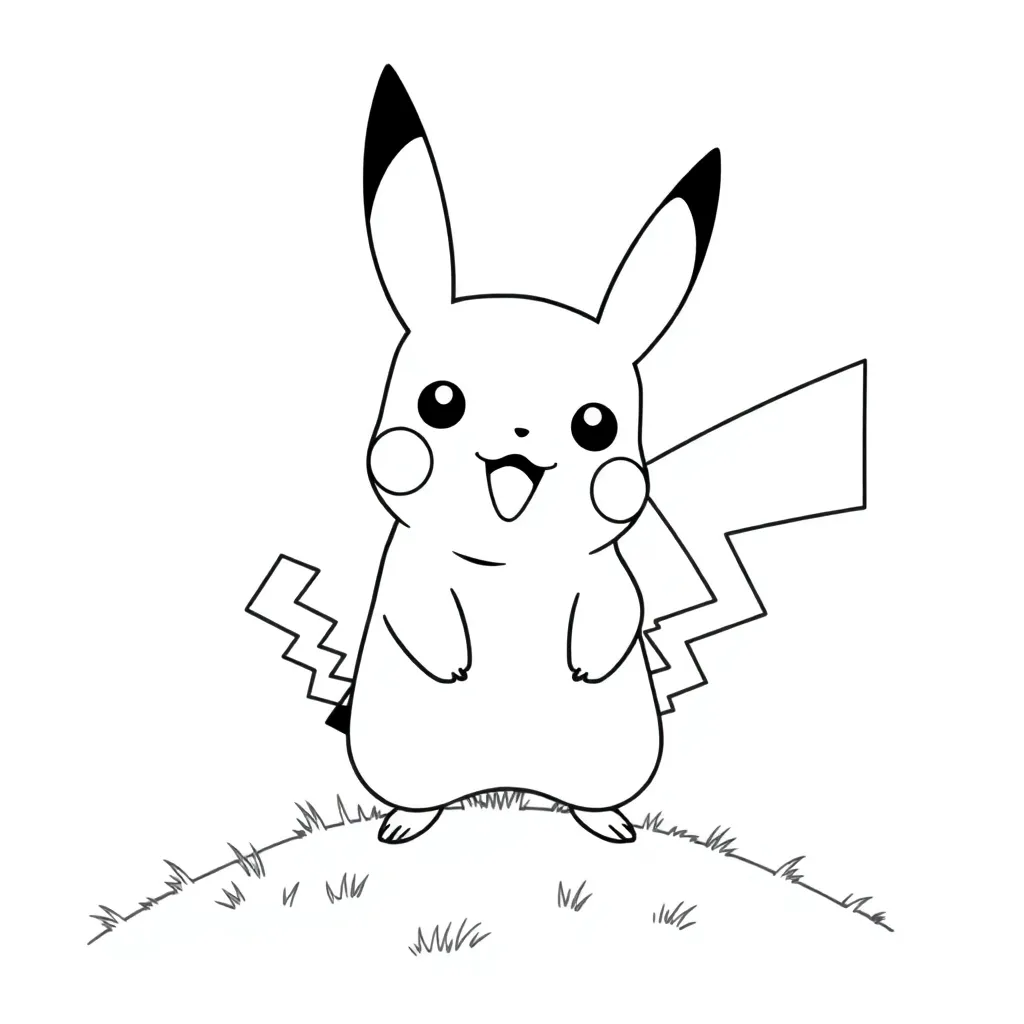 Pikachu coloring page