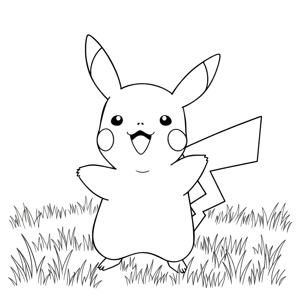 Pikachu coloring page