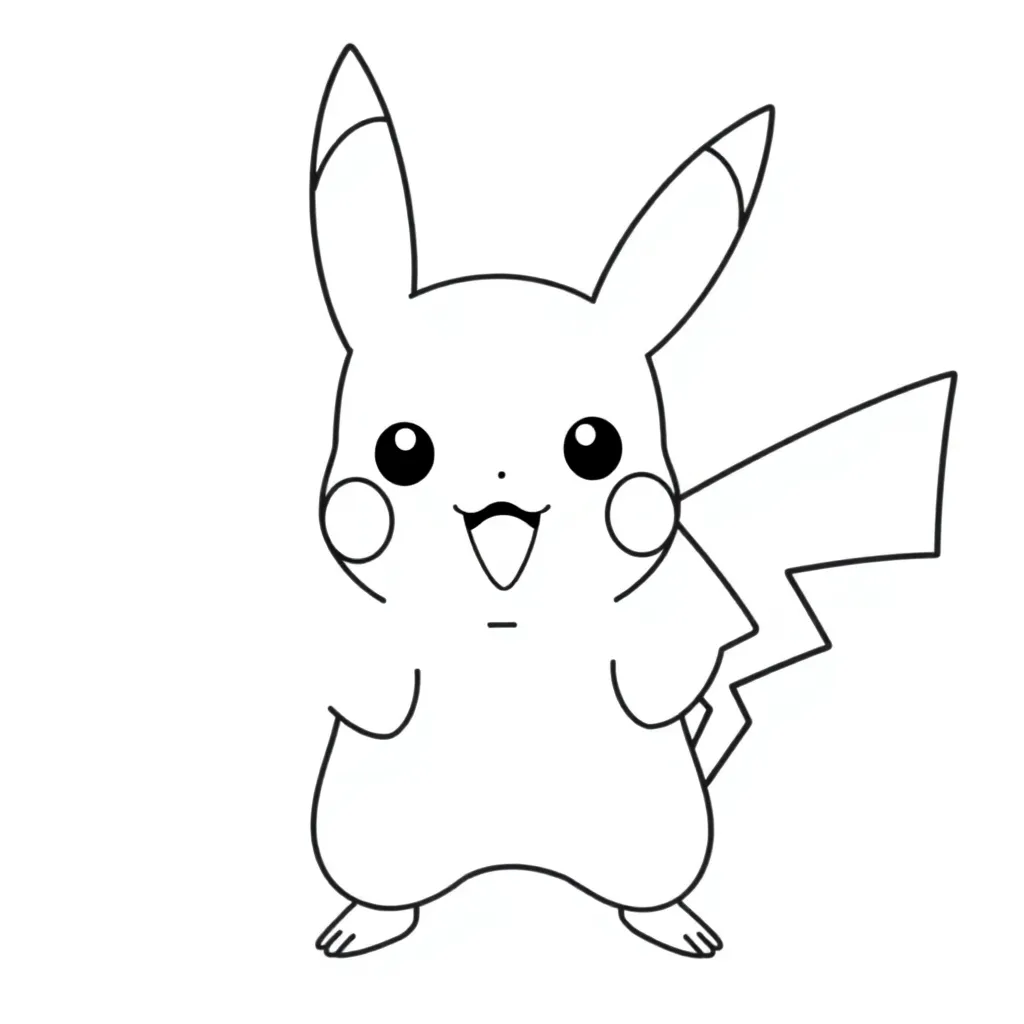Pikachu coloring page