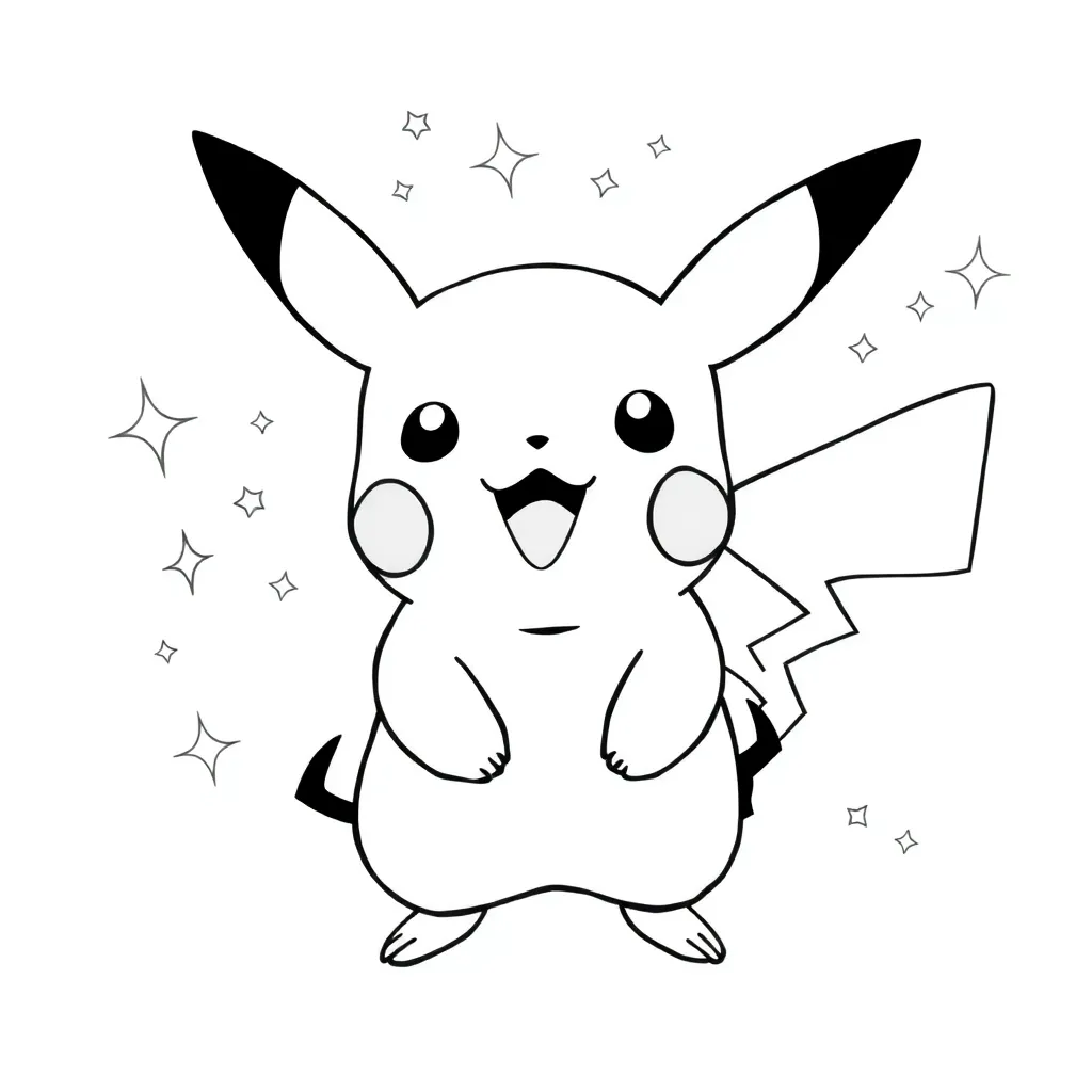 Pikachu coloring page