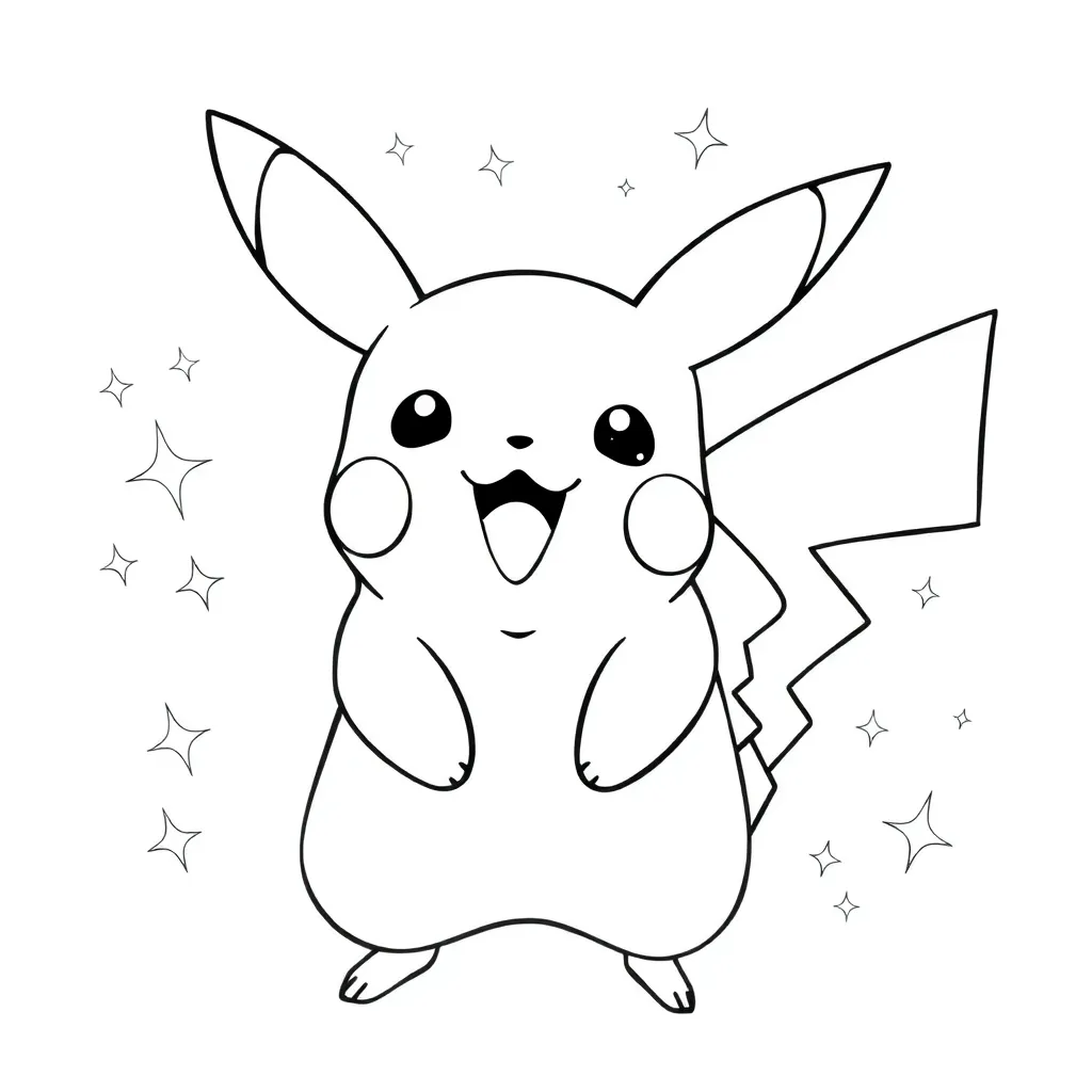 Pikachu coloring page
