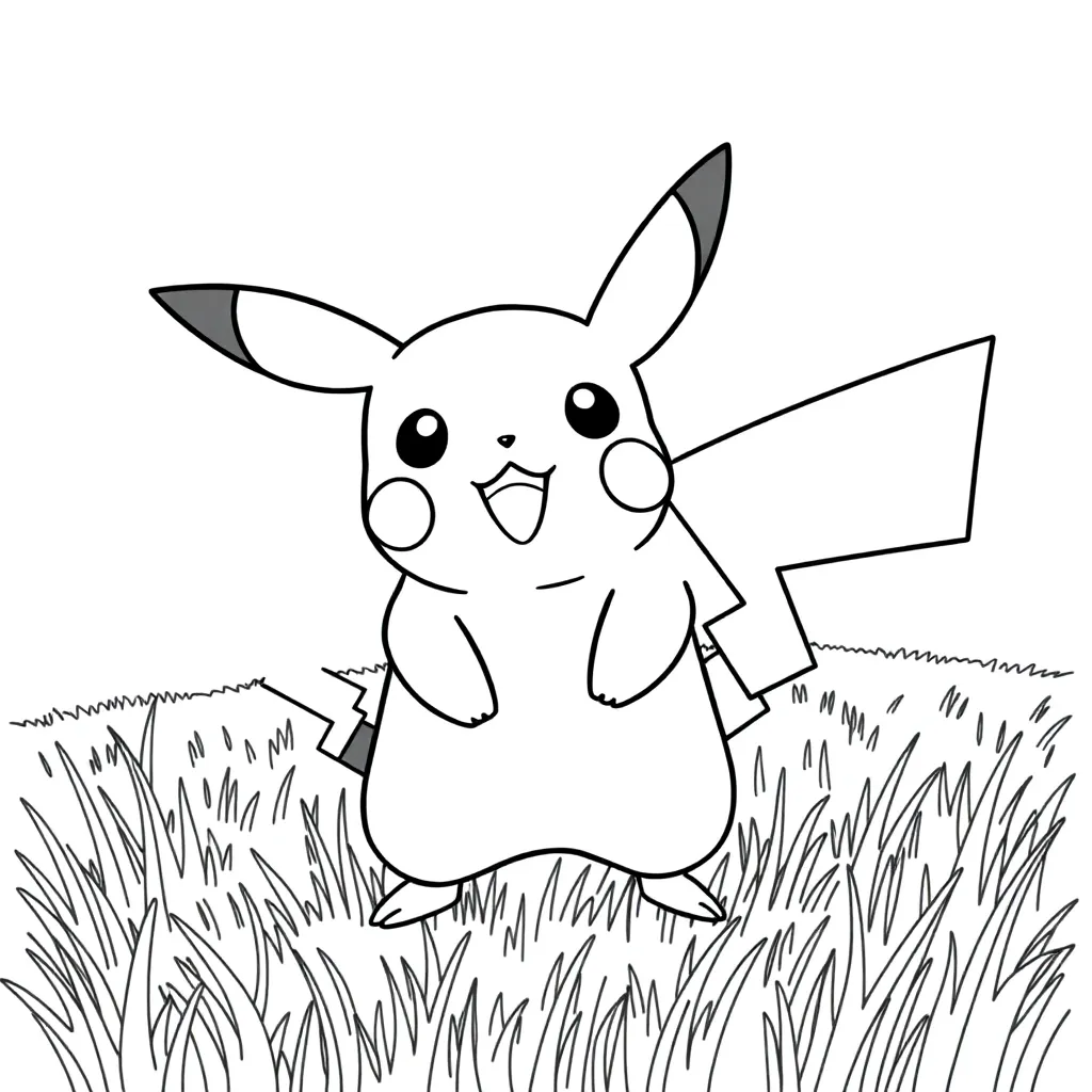 Pikachu coloring page
