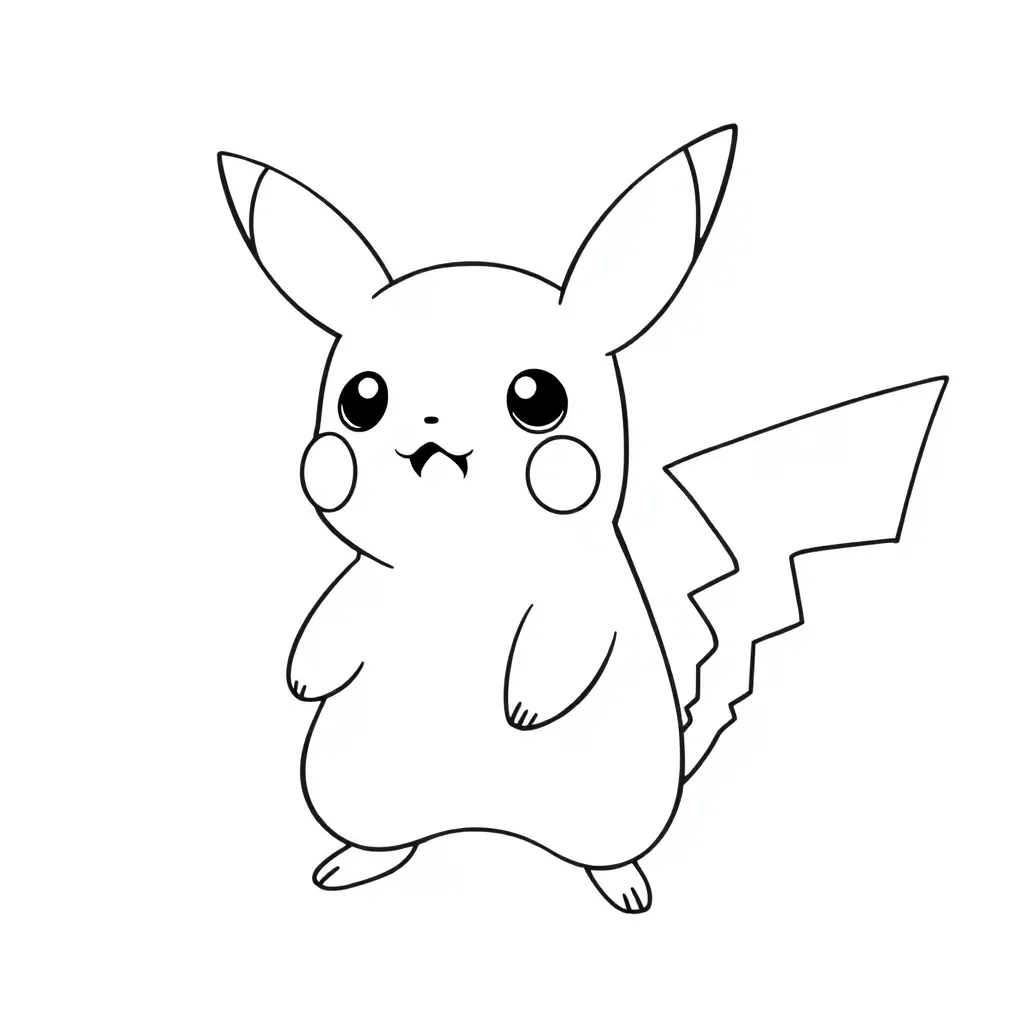 Pikachu coloring page