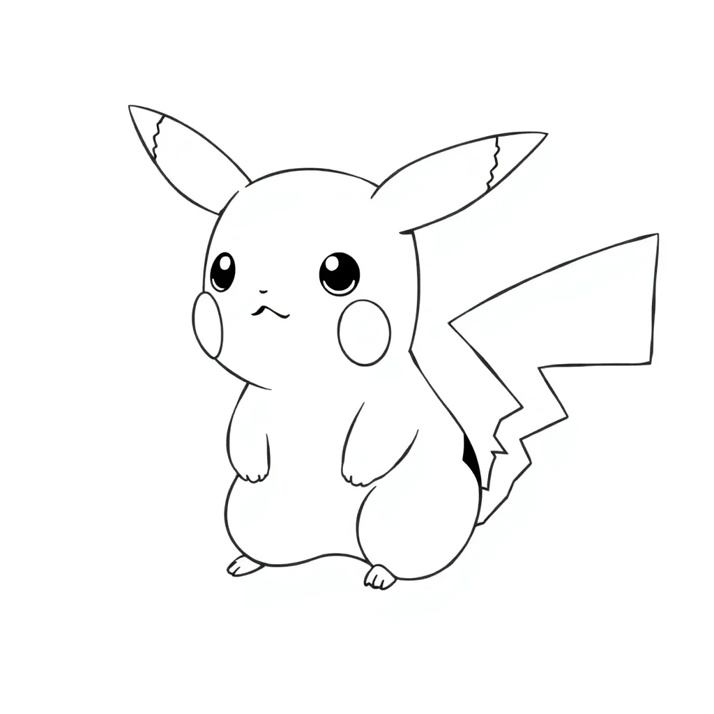 Pikachu coloring page