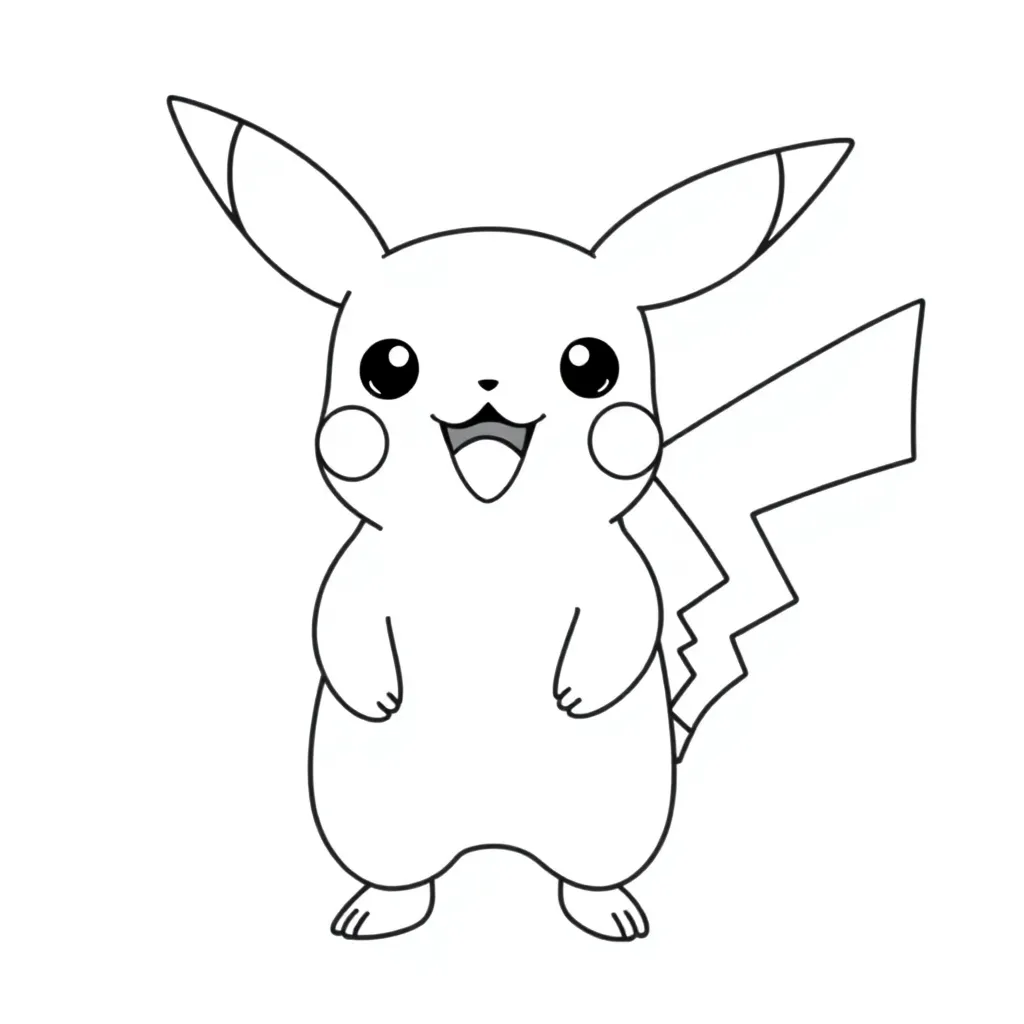 Pikachu coloring page