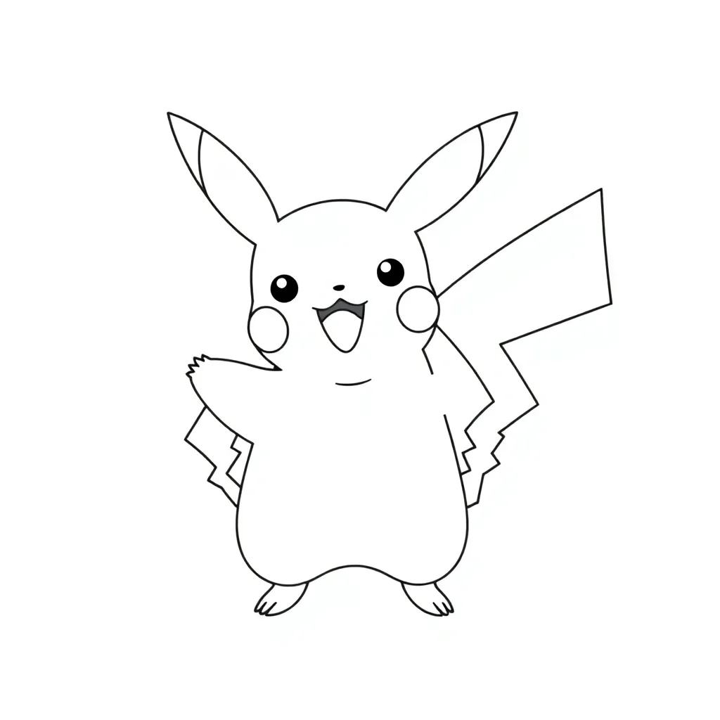 Pikachu coloring page