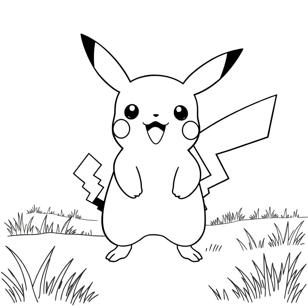 Pikachu coloring page