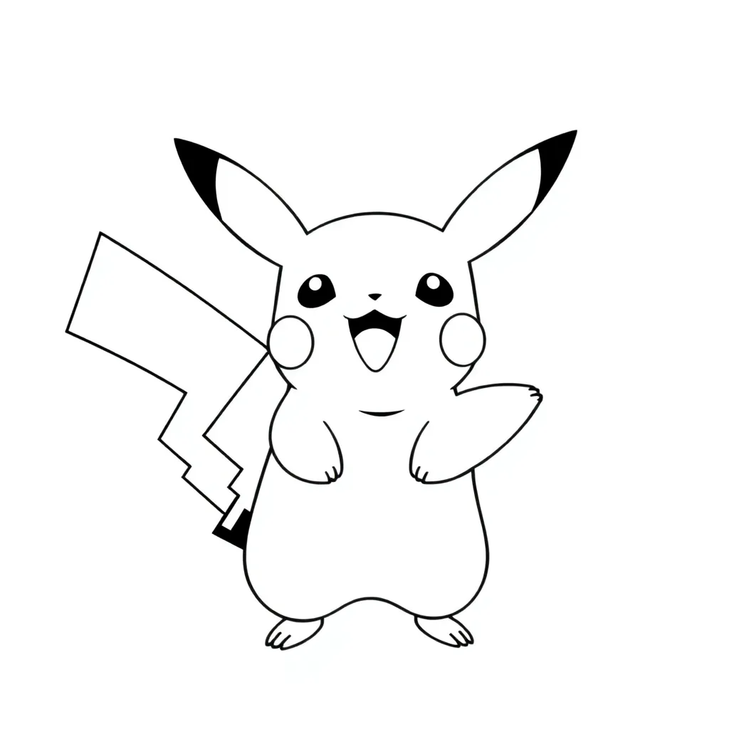 Pikachu coloring page