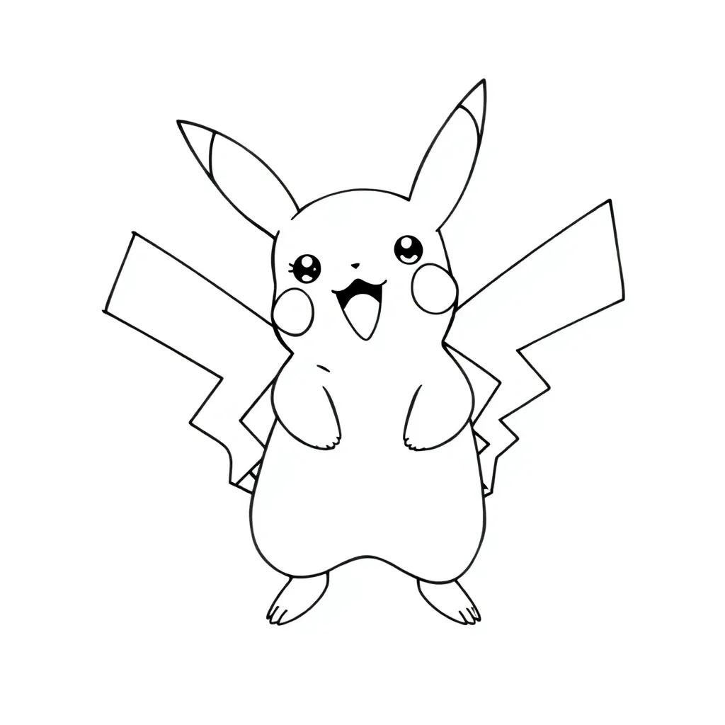 Pikachu coloring page