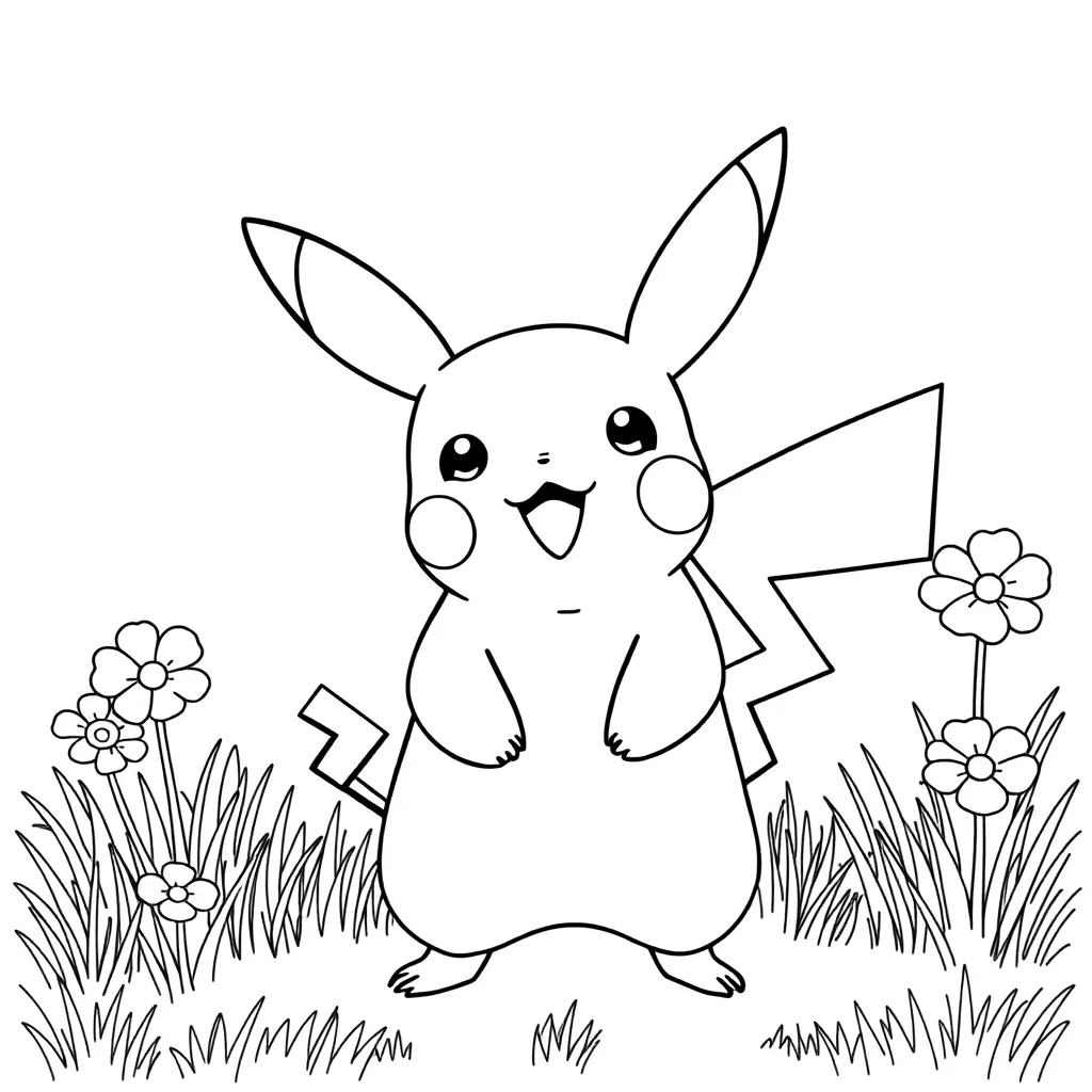 Pikachu coloring page