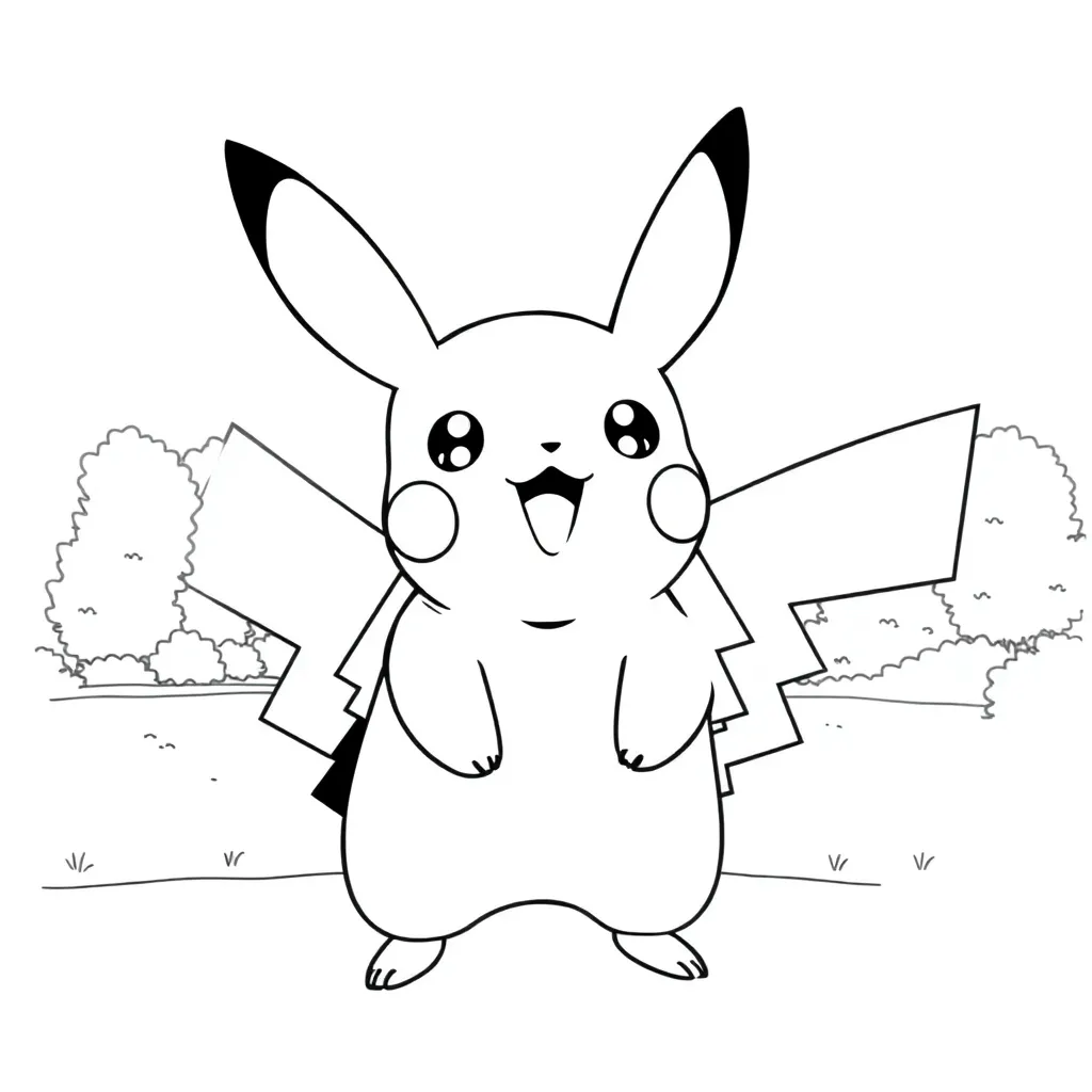 Pikachu coloring page