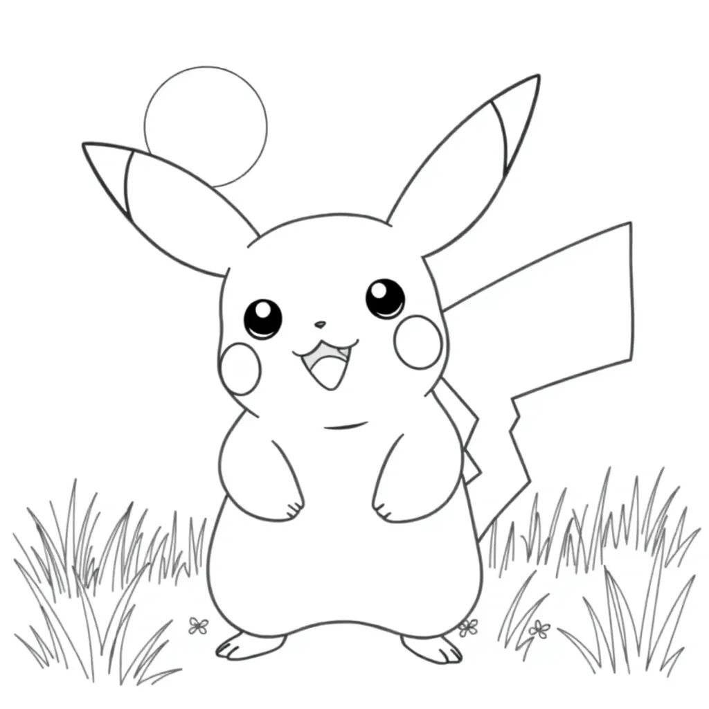Pikachu coloring page