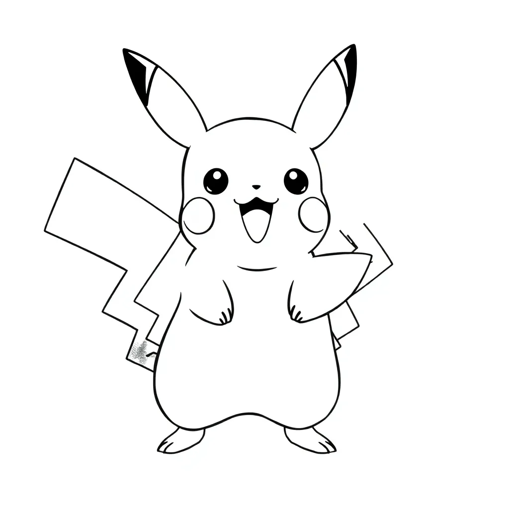 Pikachu coloring page