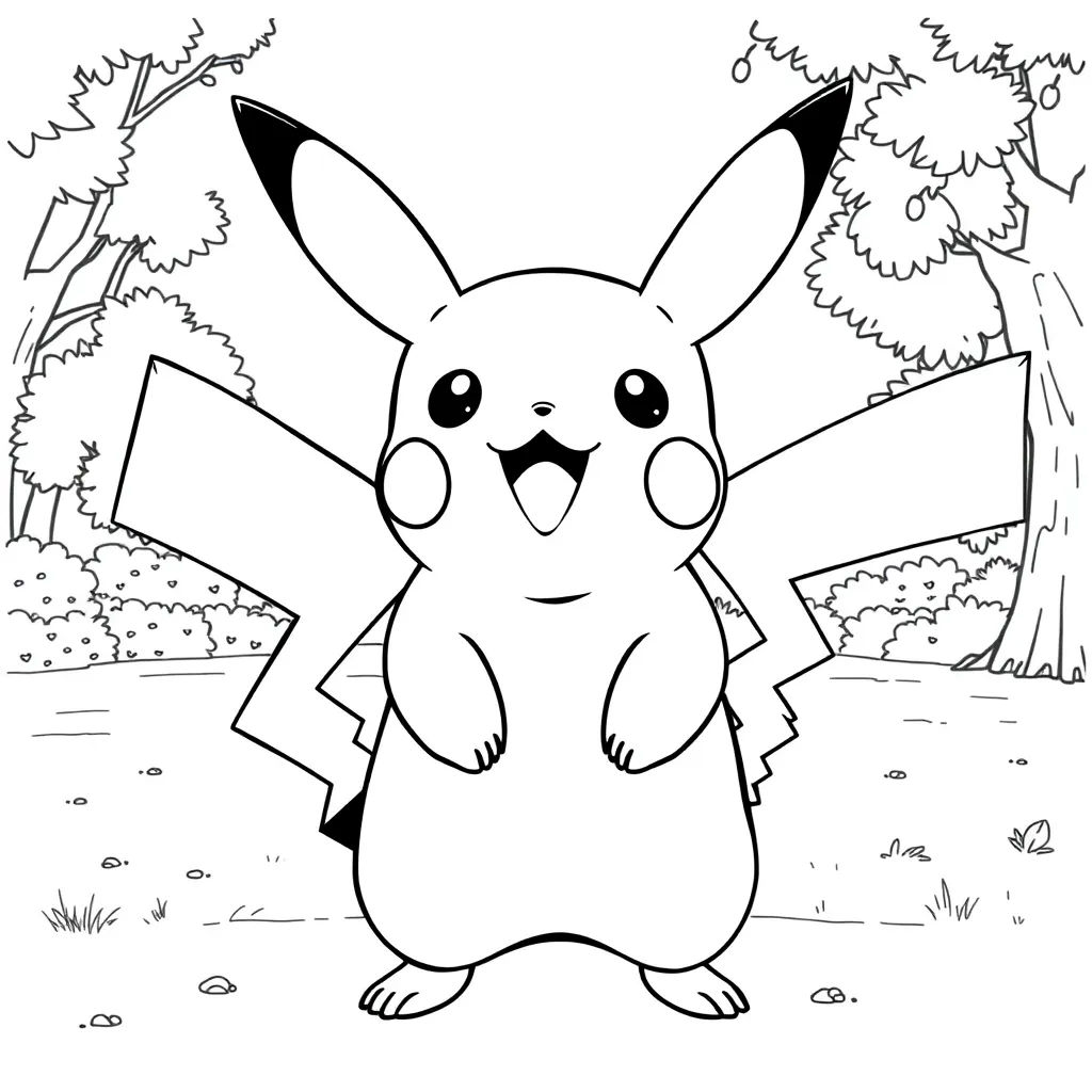 Pikachu coloring page