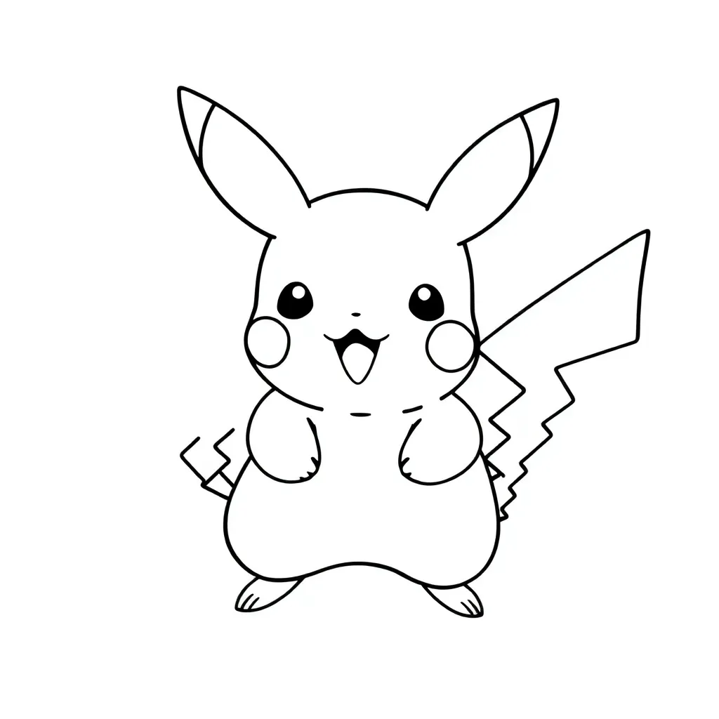 Pikachu coloring page