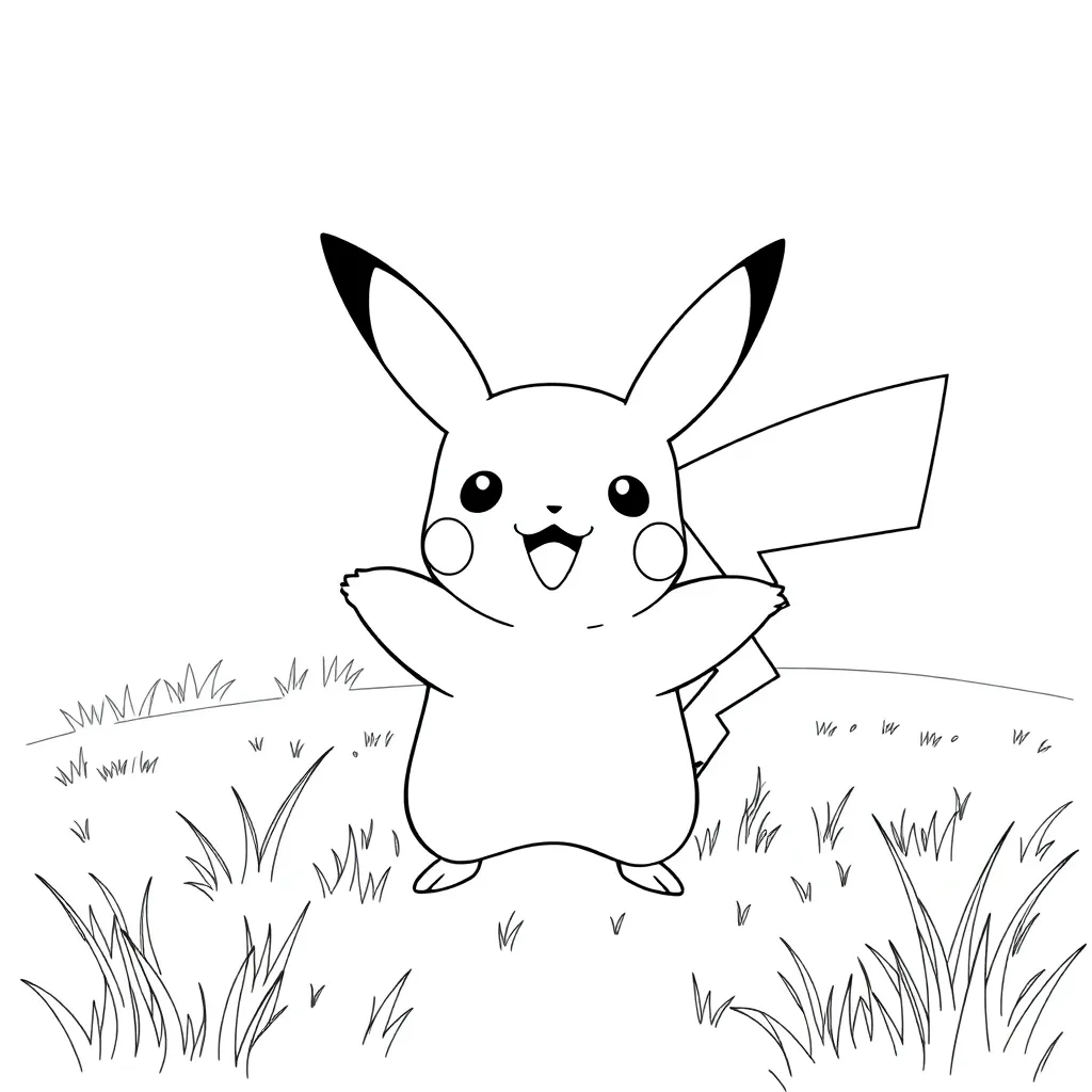Pikachu coloring page