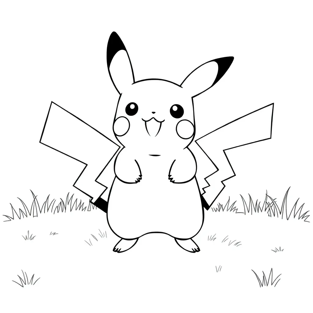 Pikachu coloring page
