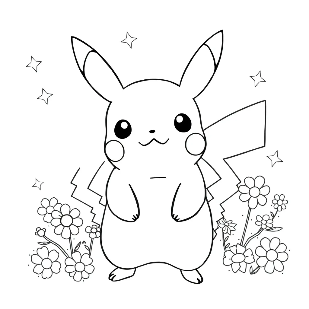 Pikachu coloring page