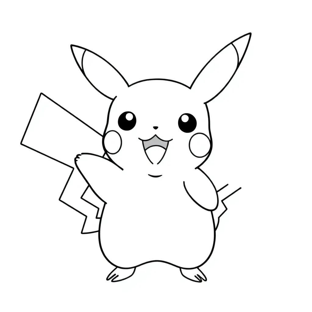 Pikachu coloring page