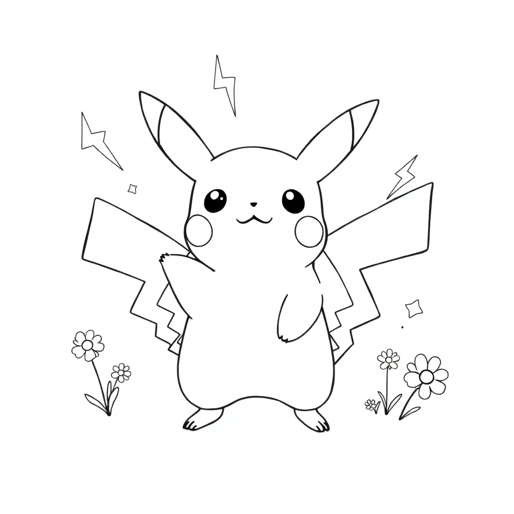 Pikachu coloring page