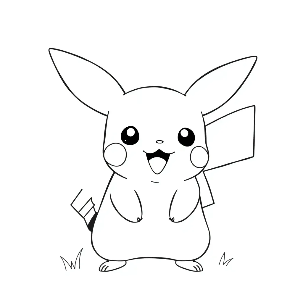 Pikachu coloring page