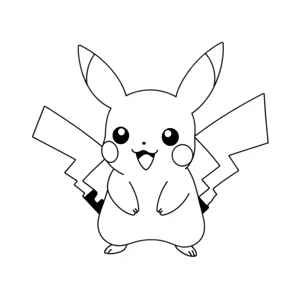 Pikachu coloring page