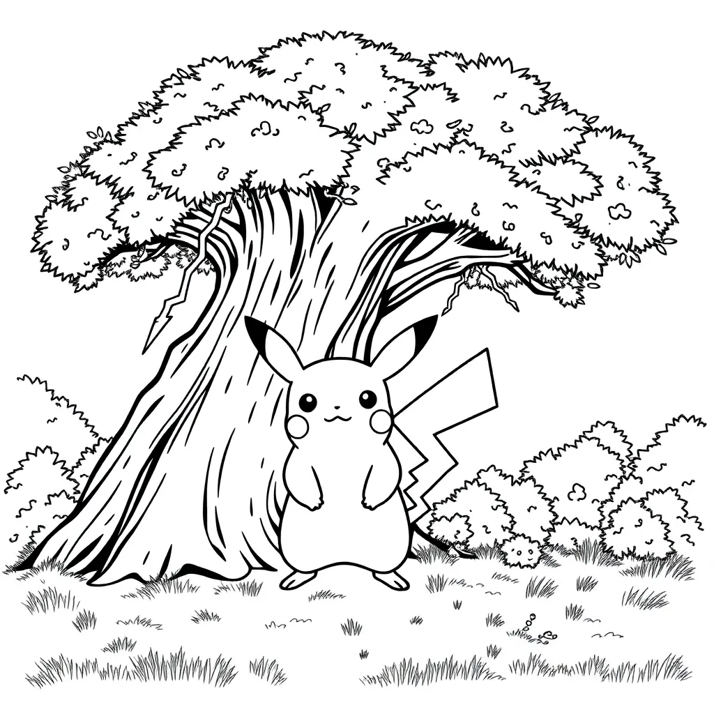 Pikachu coloring page