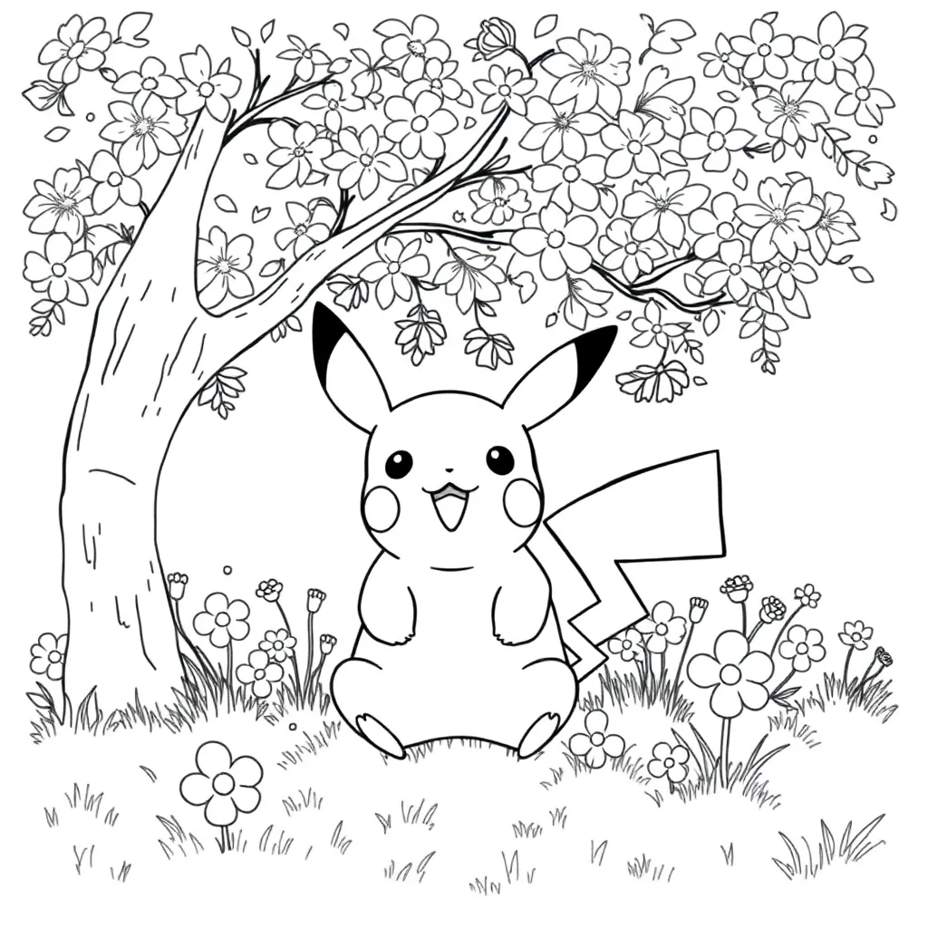 Pikachu coloring page