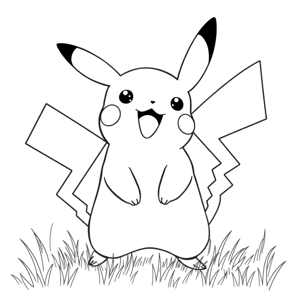 Pikachu coloring page
