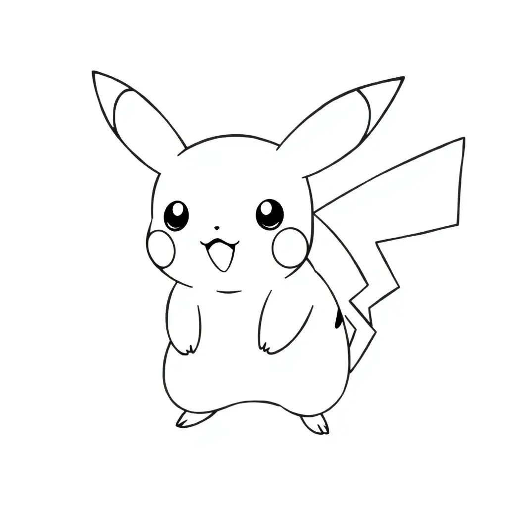 Pikachu coloring page