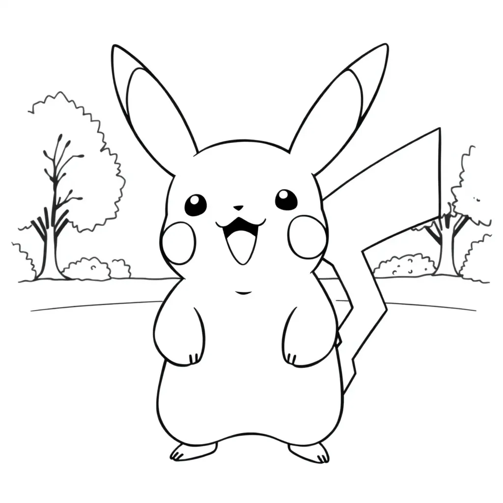 Pikachu coloring page