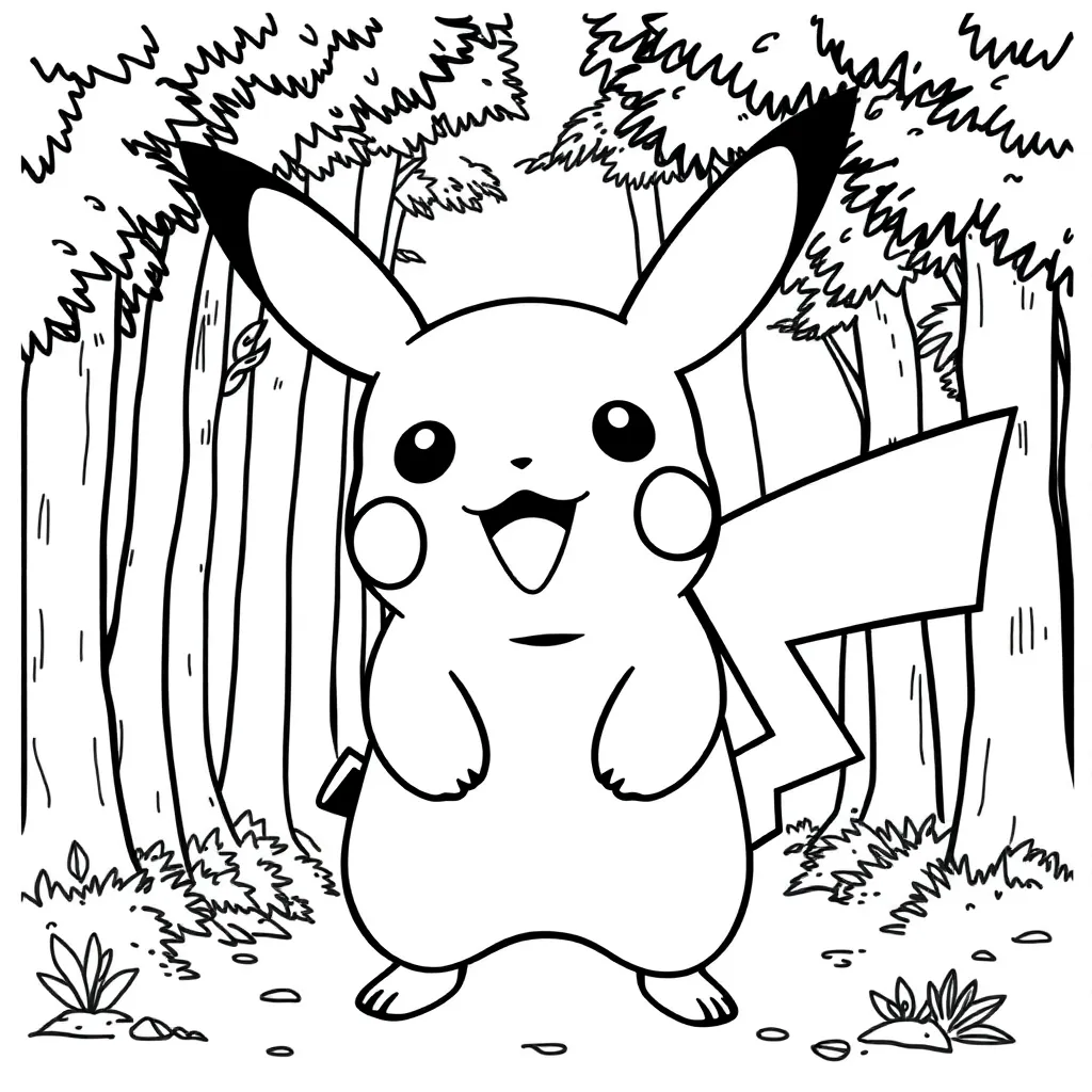 Pikachu coloring page
