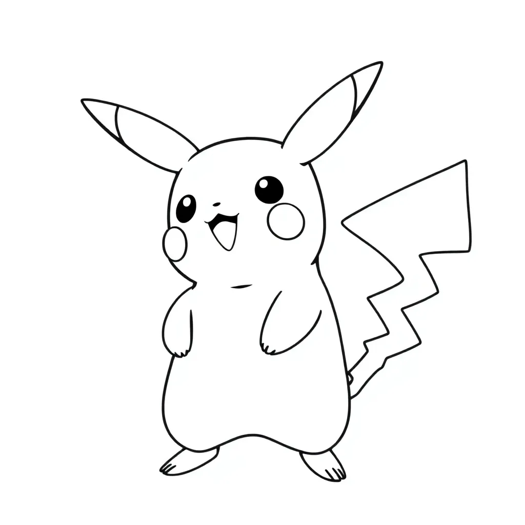 Pikachu coloring page
