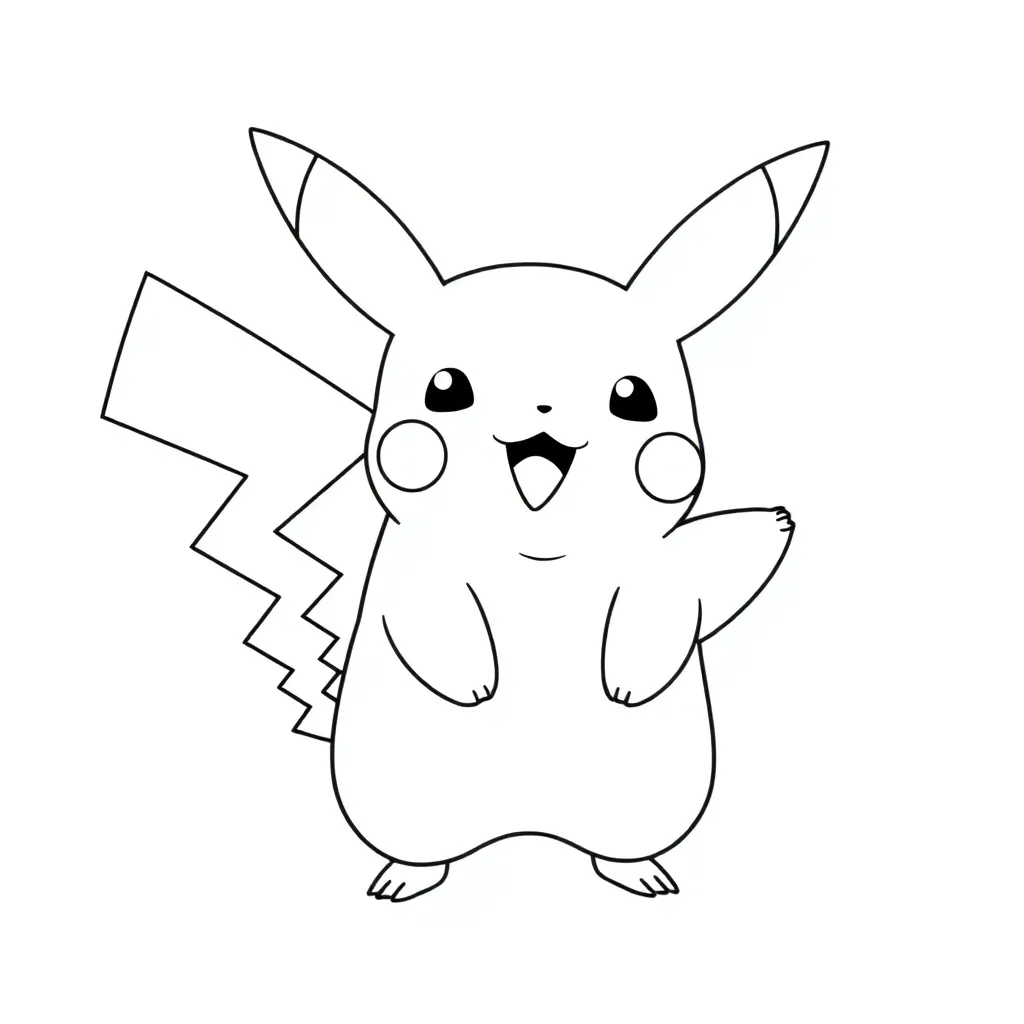 Pikachu coloring page