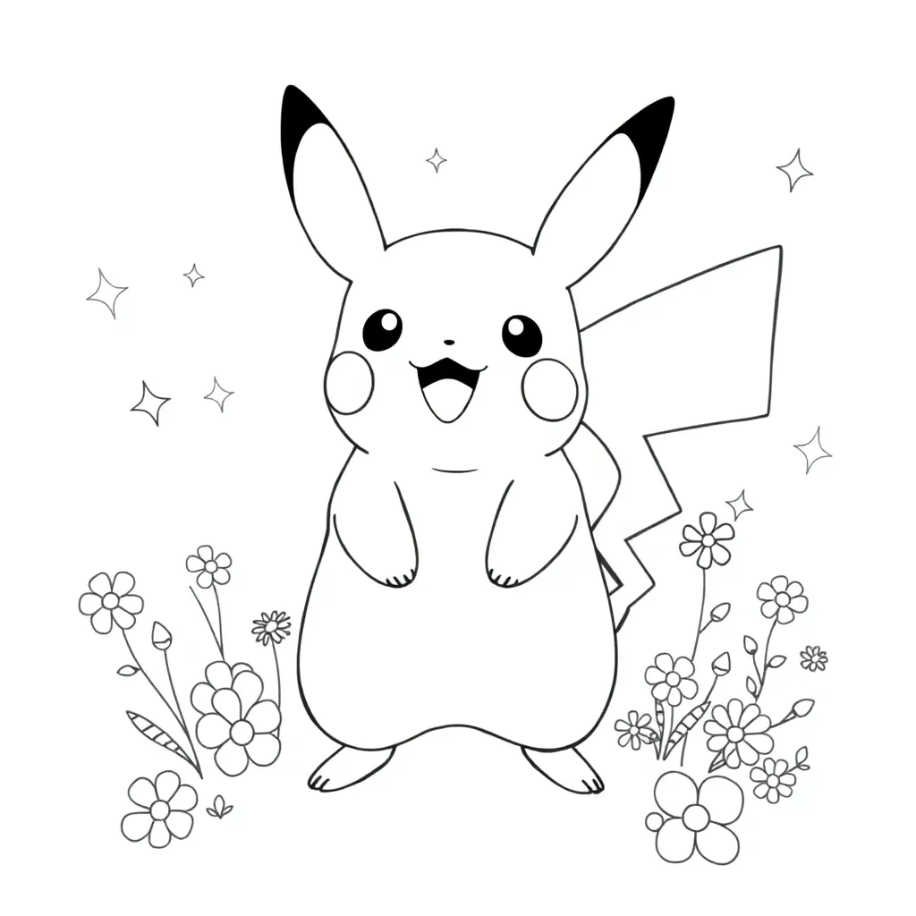 Pikachu coloring page