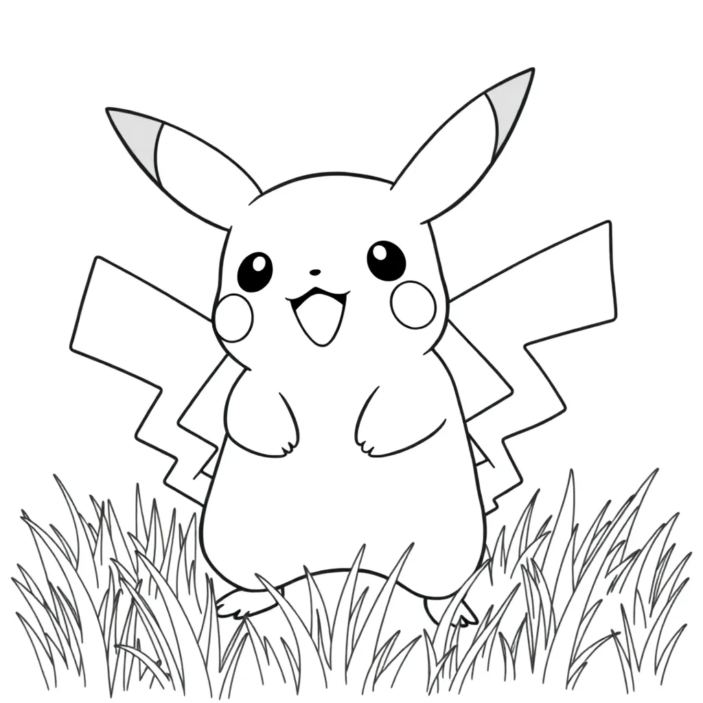 Pikachu coloring page