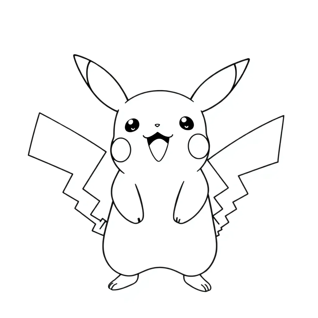 Pikachu coloring page