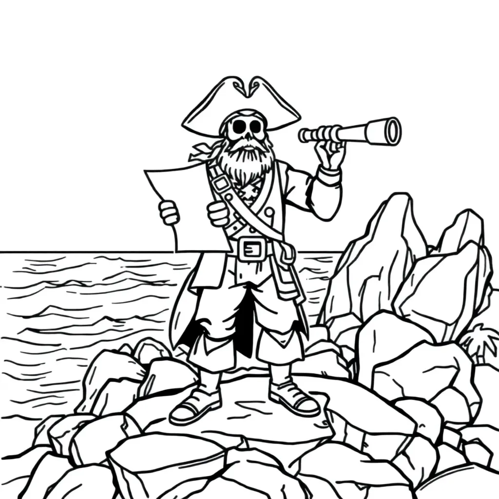 Pirate coloring page
