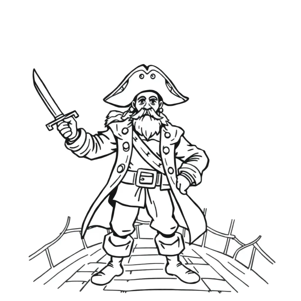Pirate coloring page