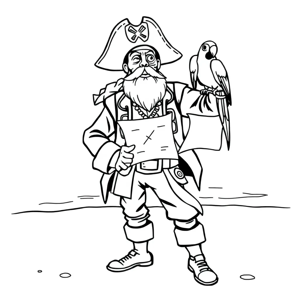 Pirate coloring page