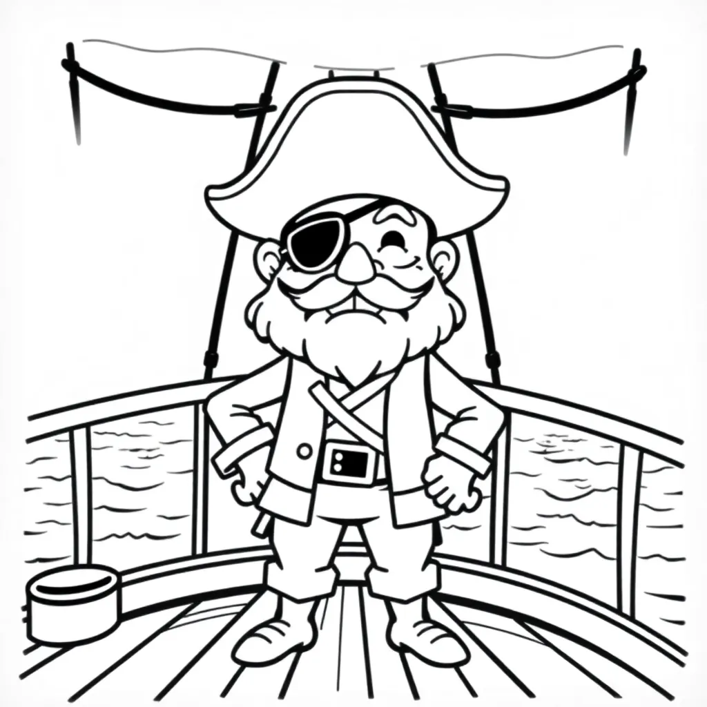 Pirate coloring page