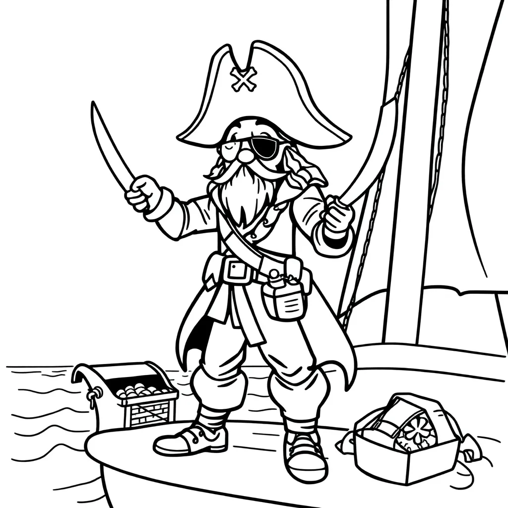 Pirate coloring page