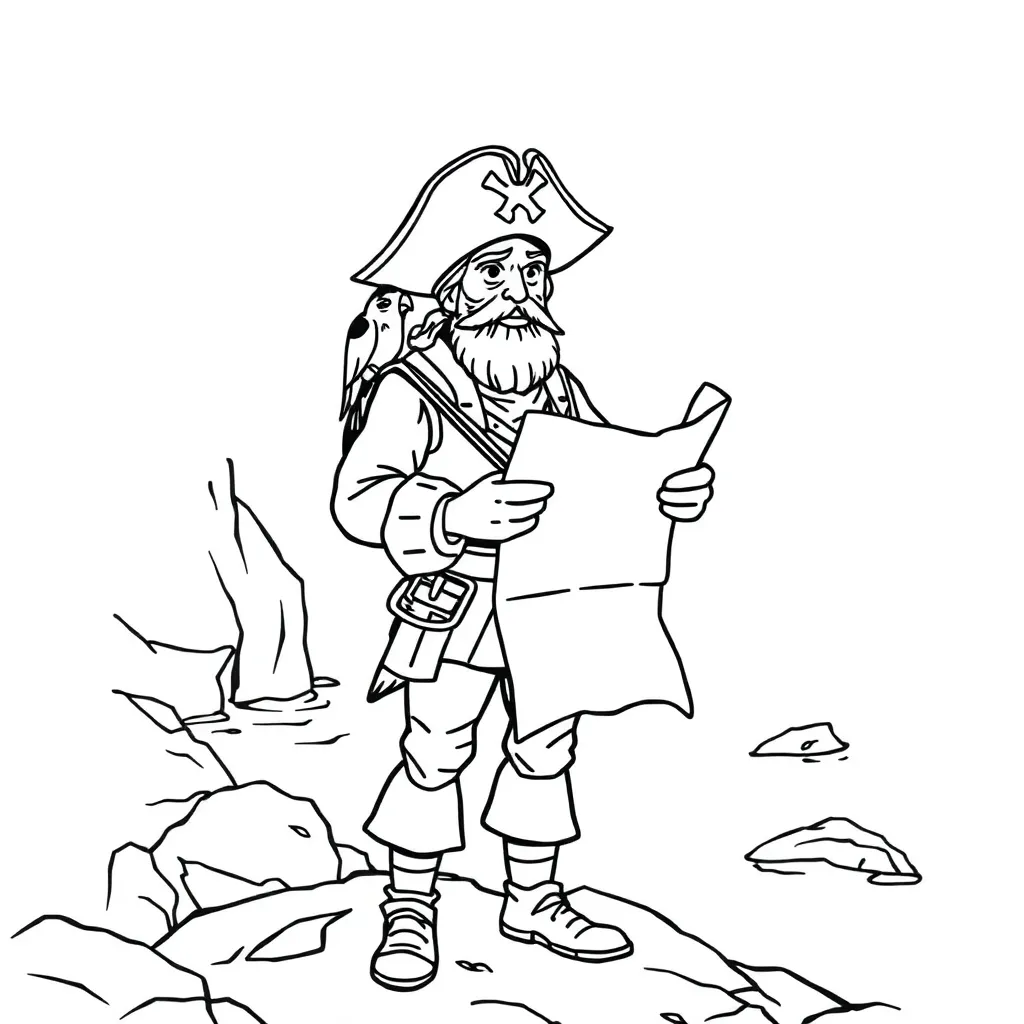 Pirate coloring page