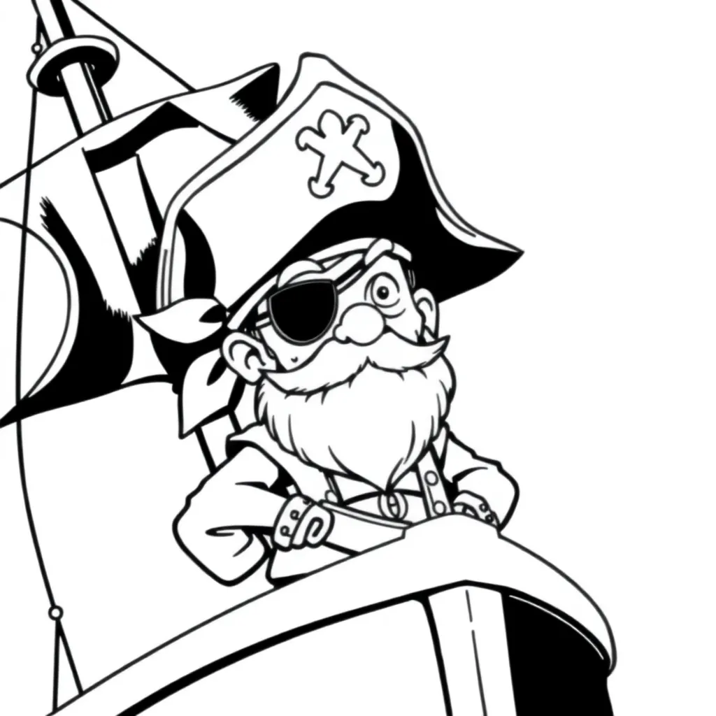 Pirate coloring page