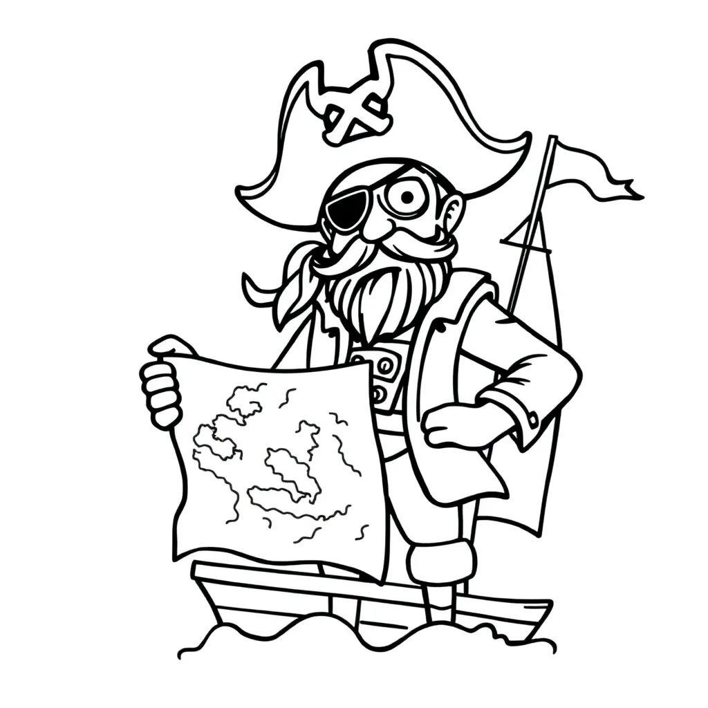 Pirate coloring page