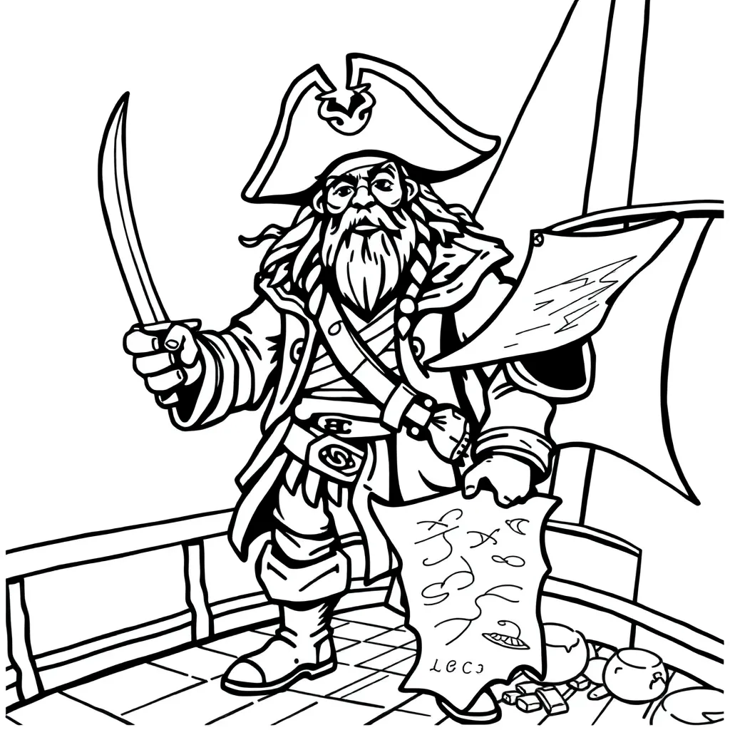 Pirate coloring page