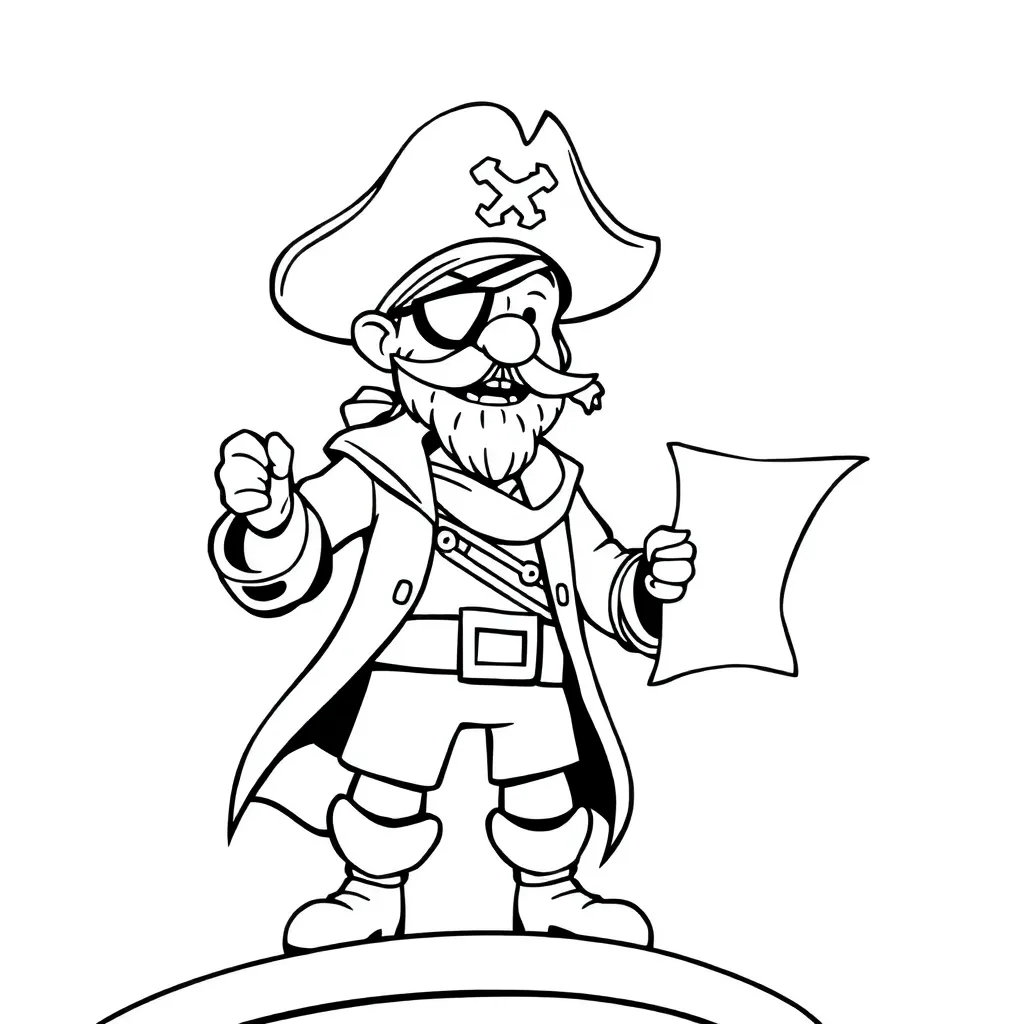 Pirate coloring page