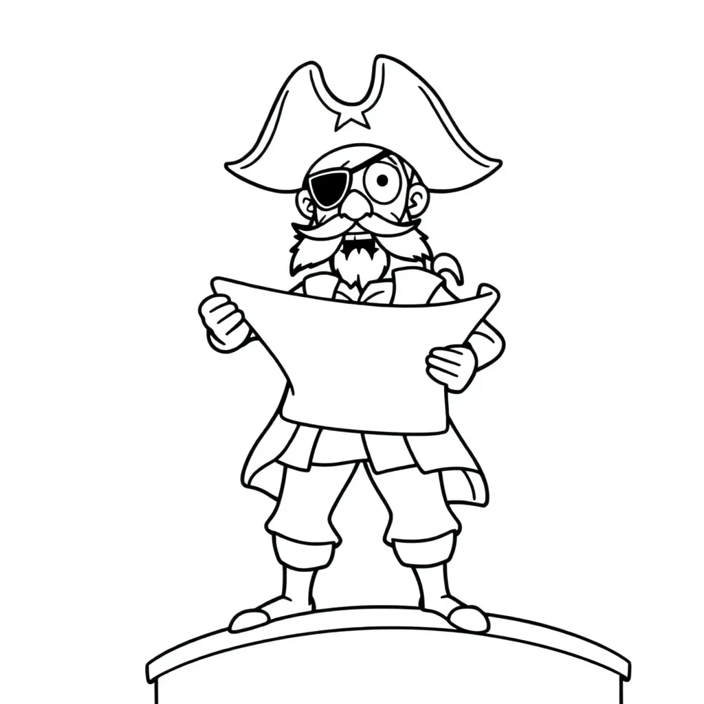 Pirate coloring page